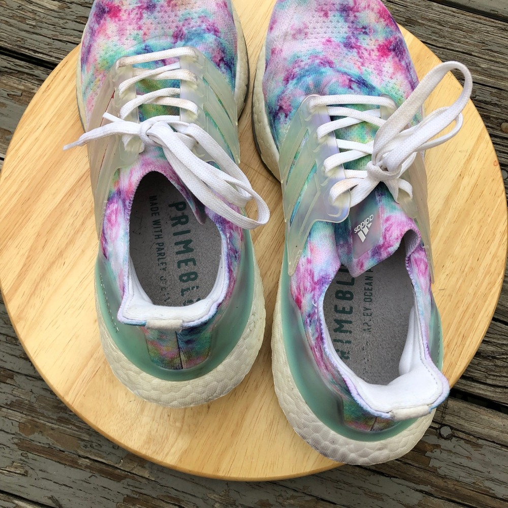 Adidas UltraBoost 21 GZ7104 Womens 9.5 US Pink Tie Dye Purple Running Shoes Gym - Picture 12 of 13